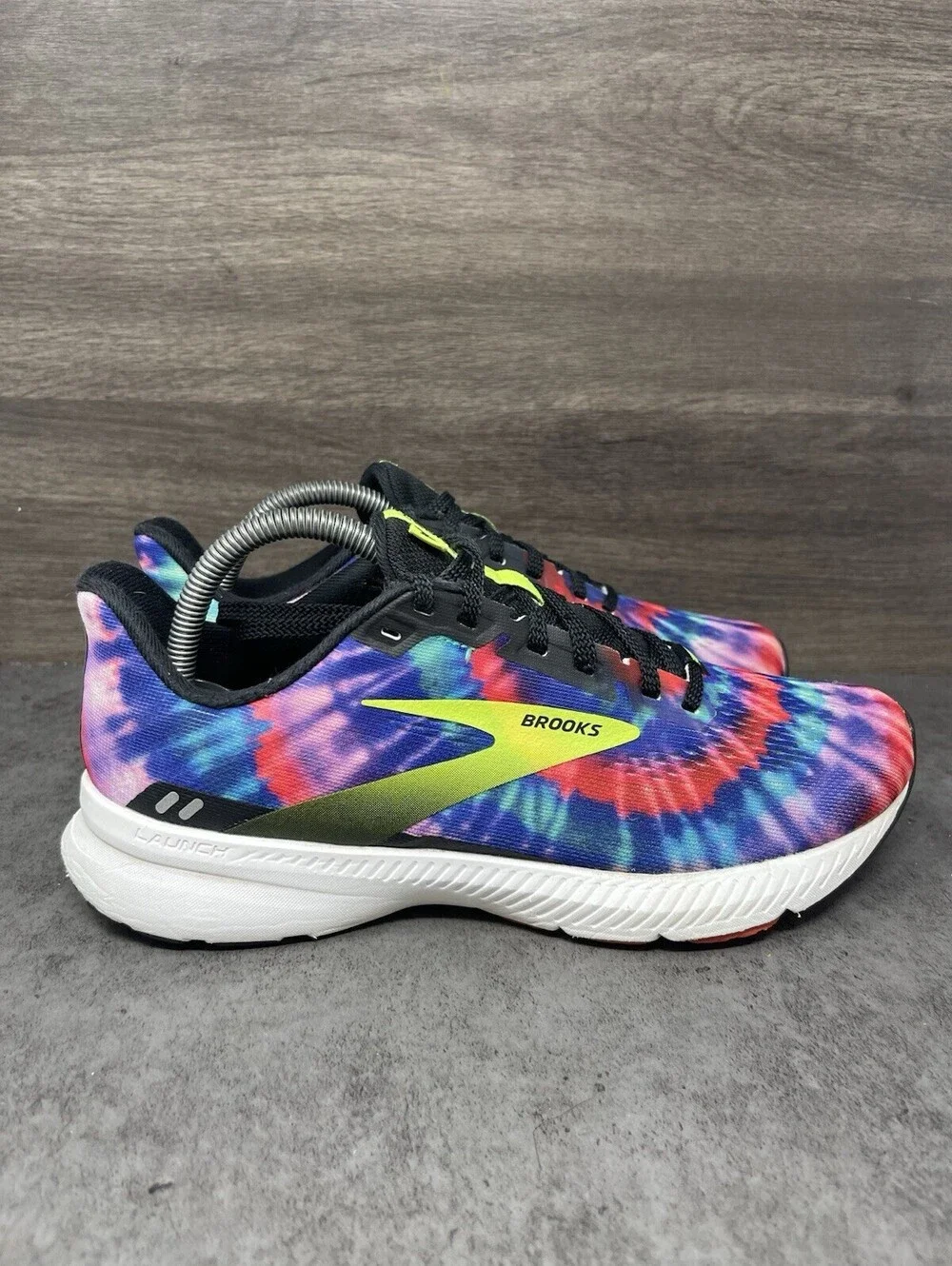 Brooks Launch 8 Run Happy Tie Dye Size 9 Womens Multicolor Running Shoes